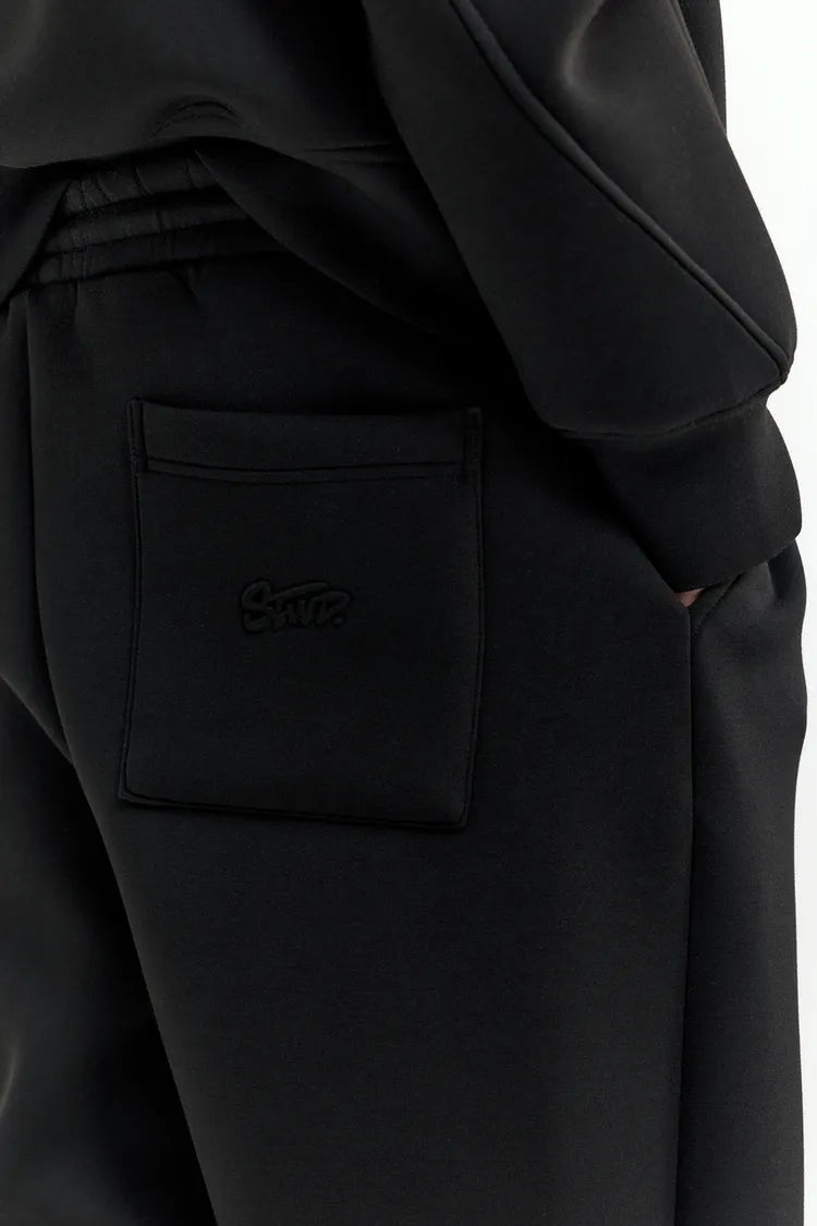 Pantalon baggy soft-touch noir
