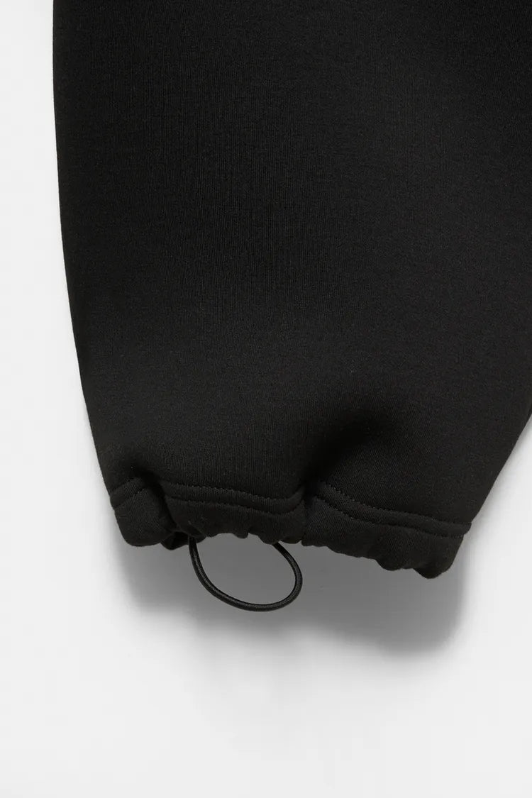 Pantalon baggy soft-touch noir