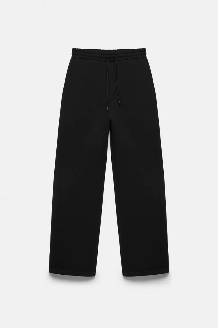 Pantalon baggy soft-touch noir