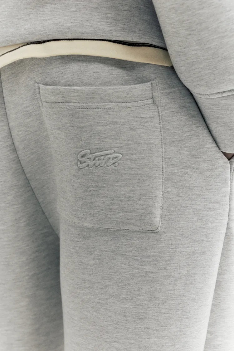 Pantalon baggy soft touch argent