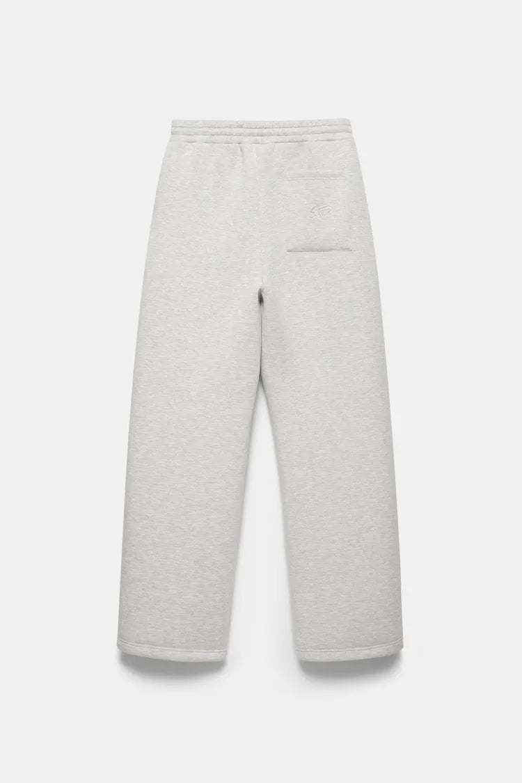 Pantalon baggy soft touch argent