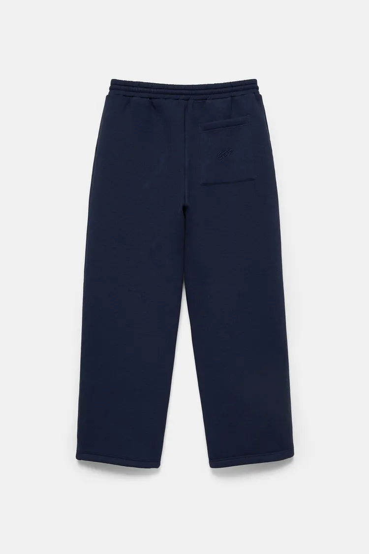 Pantalon baggy soft-touch bleu