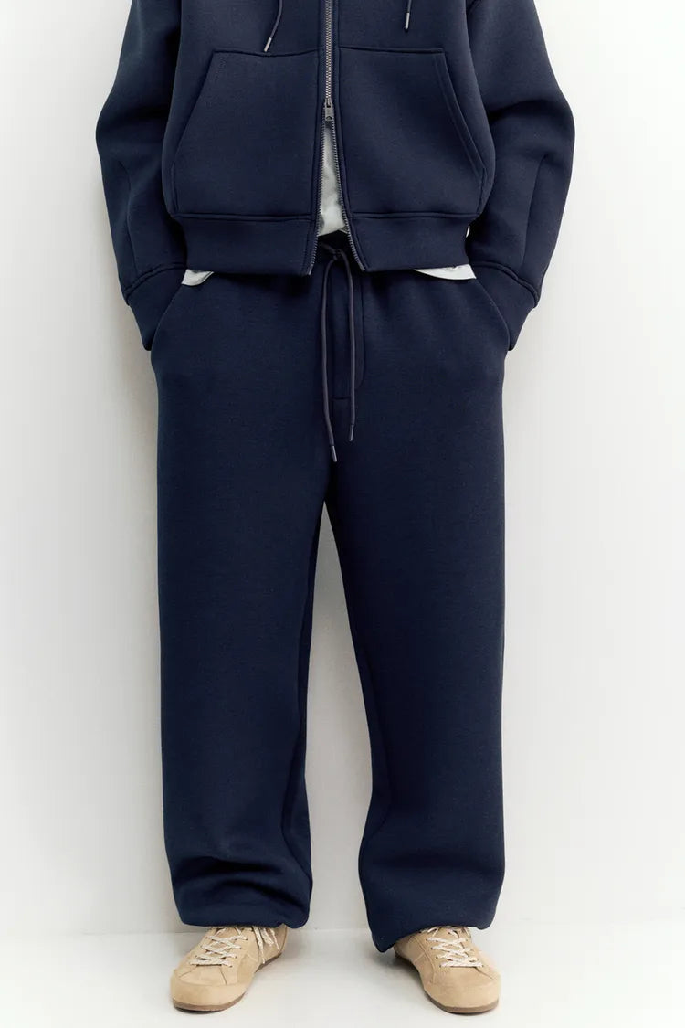 Pantalon baggy soft-touch bleu