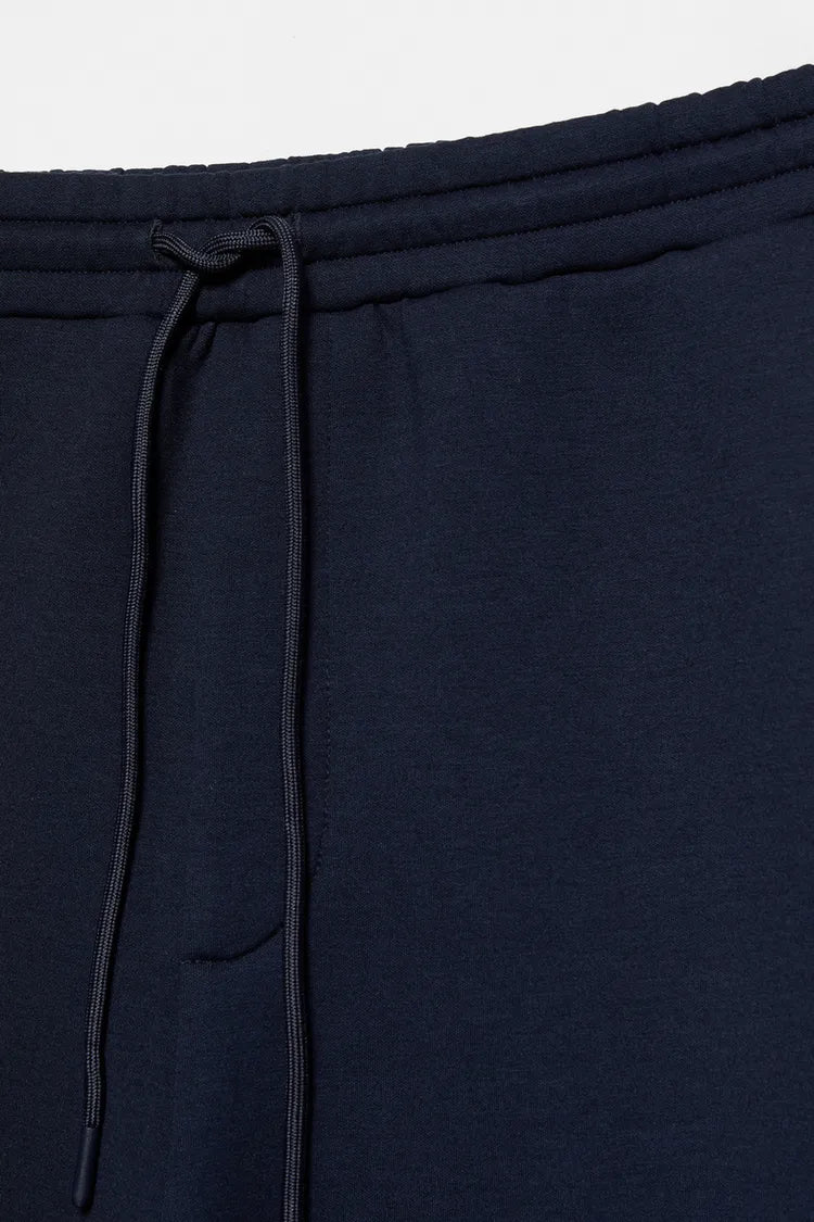 Pantalon baggy soft-touch bleu