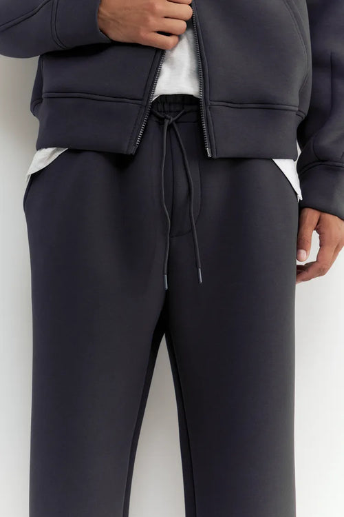 Pantalon baggy soft-touch gris