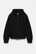 Sweat a capuche zippe noir