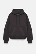 Sweat a capuche zippe gris